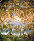 The Last Judgement by Michelangelo, in the Sistine Chapel