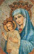 Totus Tuus - Mosaic of the Madonna and child on the Vatican Papal Apartments