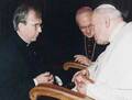 Fr Peter Walters with JPII.