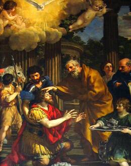 Ananias restoring the sight of Saint Paul - by Pietro De Cortana