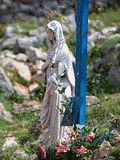 Statue of Our Lady next to the Blue Cross on the Hill of Apparitions, Medjugorje