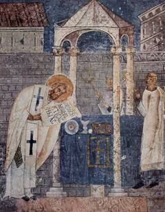 St Basil the Great by the Master of the St Sophia Cathedral, Ohrid